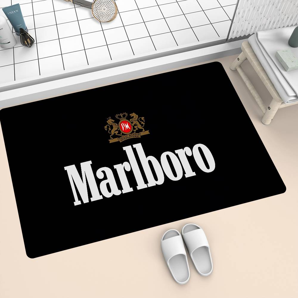 Alfombrillas Retro M-Marlboro Antideslizantes Absorbentes de Agua Cojín Largo para Dormitorio Alfombras Domésticas