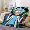 1pc Rick Sanchez Blanket Lightweight Flannel Throw For Sofa, Bed, Travel, Camping, Livingroom, Office, Couch, Chair, And Bed
