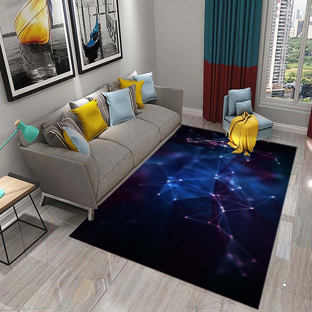 Rainbow Geometry Carpet Colorful Rug for Teen Adults Modern Abstract Geometric Art Rugs Bedroom Living Room Area Decor Floor Mat