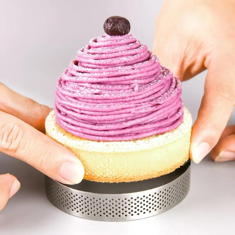 5/6/7/8/9/10CM Stainless Steel Circle Mould Tarte Ring Cake Mold Baking French Dessert Fruit Pie Tatin Bakeware Tool