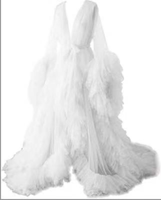 Vestido de noite decote em V malha fina vestido de maternidade saia longa roupa para foto em estúdio roupão matinal sexy mulher