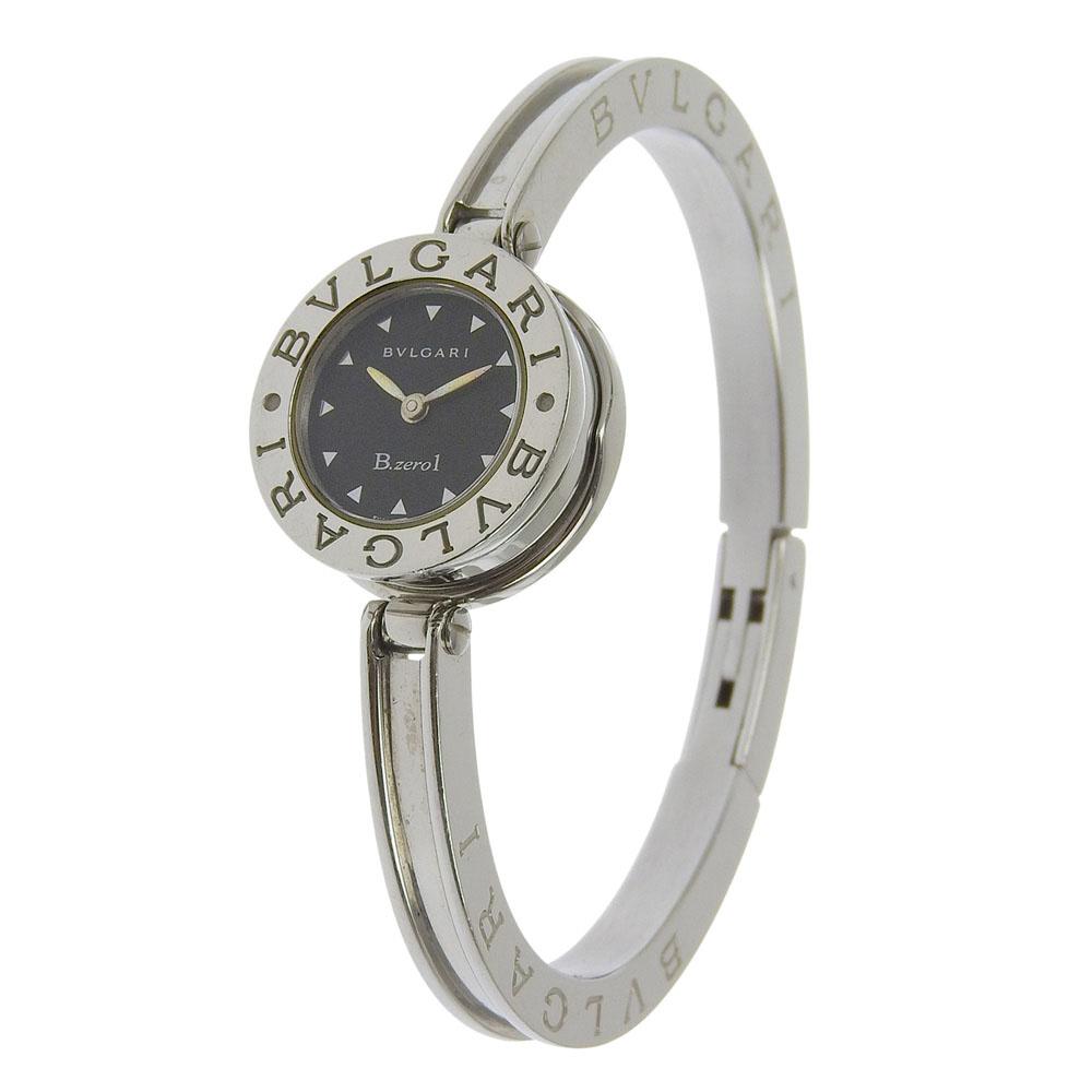 Bvlgari Bzero1 Uhren BZ22S Be zero one schwarzes Zifferblatt Edelstahl Quarz Analoganzeige Damen Gebraucht