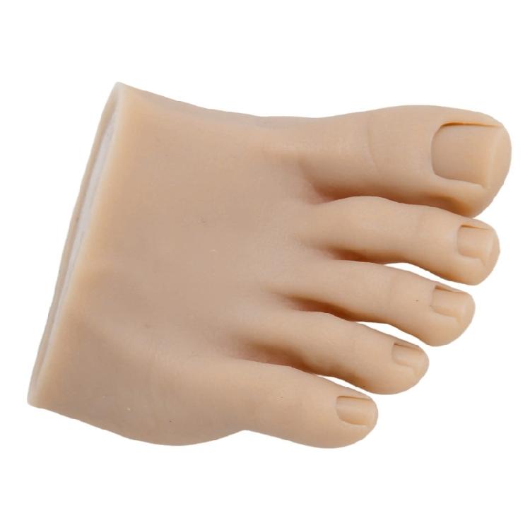Practice Fake Foot Model Half Foot Design Fake Foot Flexible Silicone Prosthetic Manicure Tool for Nail Art Training
