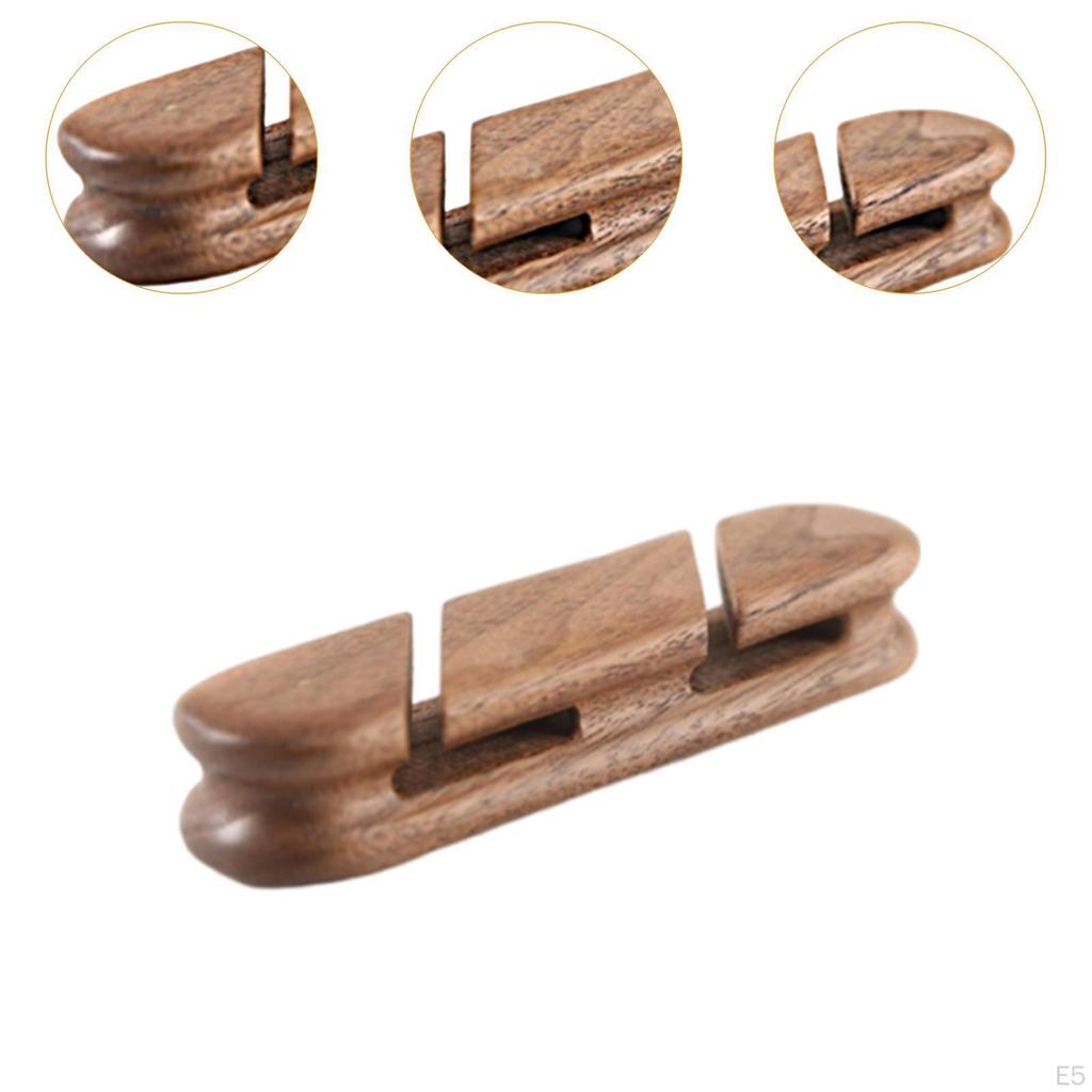 Cable Management Holder Clips Wooden Multipurpose Cord Holders Organizer for USB Charging