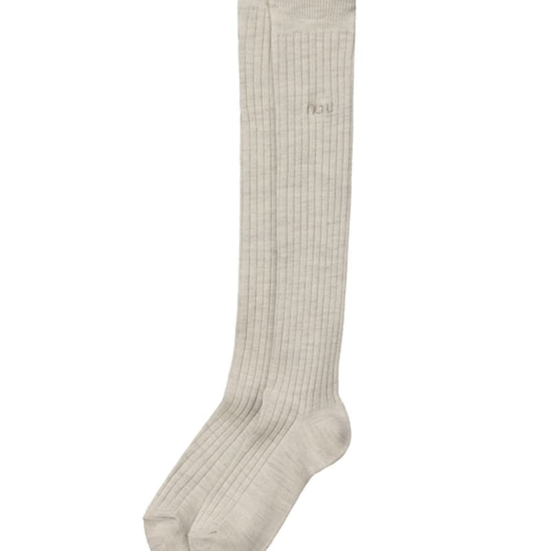 nau W long wool socks 2 Melange Gray