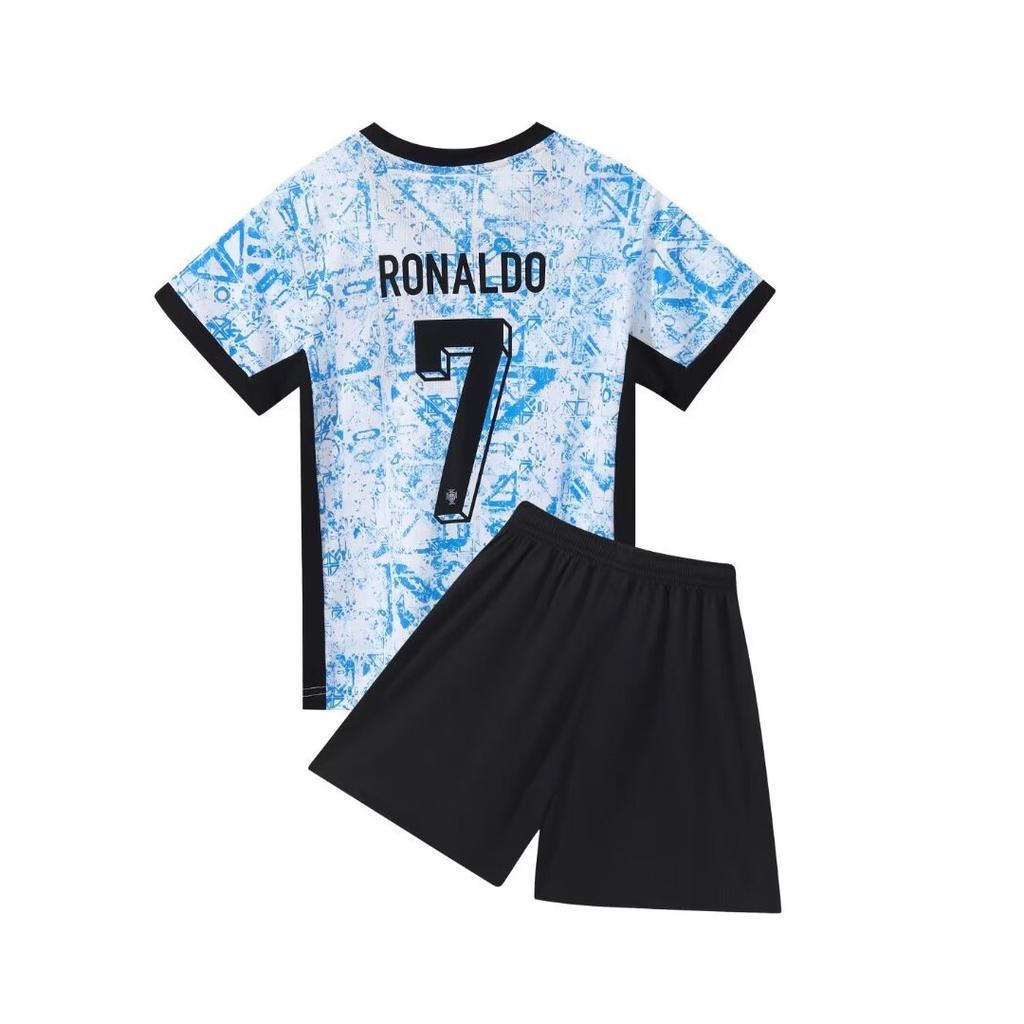 24-25 Portugalsko Venkovní č.. 7 Club Fotbalový dres Dětské oblečení Pánská/Dámská sada Velikost 14-3XL