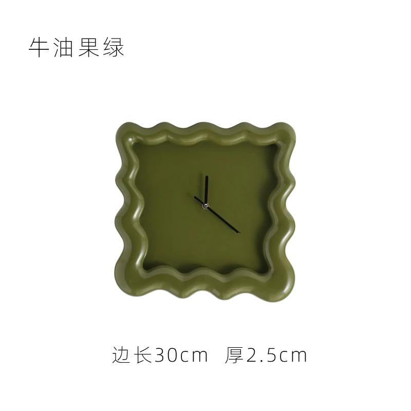 Nordic Table Clock Cream Wall Mounted Clock Dining Room Living Room Wall Hanging Decoration Morden Coffee Table Ornaments