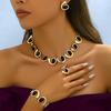 Elegant Zinc Alloy and Plastic Mosaic Jewelry Set for Women, Perfect for Daily Wear and Gift Giving