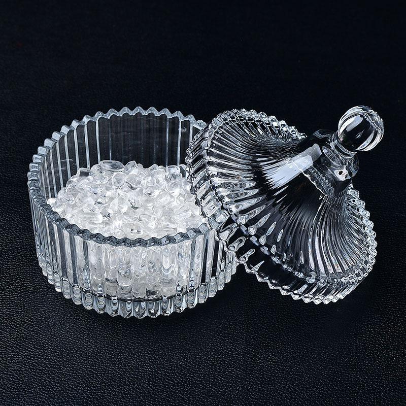 Natural White Crystal Tumbled Stone Bracelet & Purifying Storage Bowl