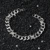 Stainless Steel Thorn Cuban Link Chains Bracelet for Men Women Barbed Wire Chain Bracelets Adjustable Punk Emo Style Jewelry