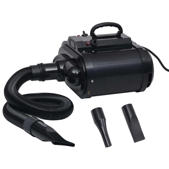 VidaXL Sèche-poils à double moteur pour animaux de compagnie Noir