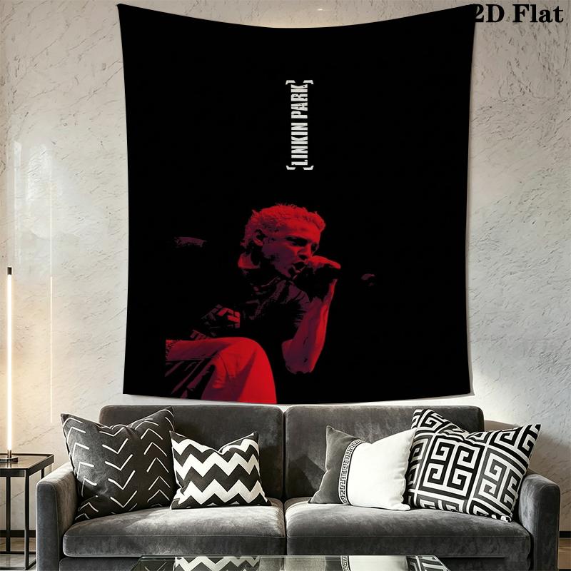 Linkin Park Wall Tapestry Aesthetic Wall Hanging Printed Fabric Blanket Decorative Tapestries for Bedroom Living Room Home Decor
