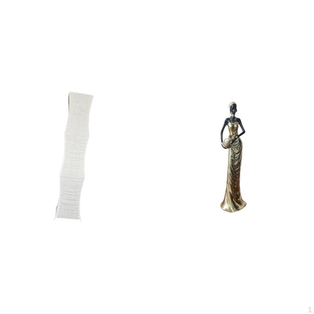 Living Room Paper Floor Lamp Shade with African Tribal Lady Figurine Vintage Art Sculpture for Decor