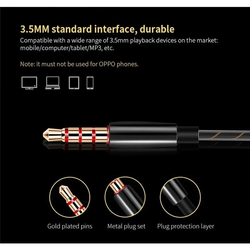 Original QKZ CK8 4D Kupfertreiber HiFi Kabelgebundener Kopfhörer Sport Kopfhörer Bass Stereo Headset Musik Ohrhörer 3,5MM In-Ear mit Mikrofon