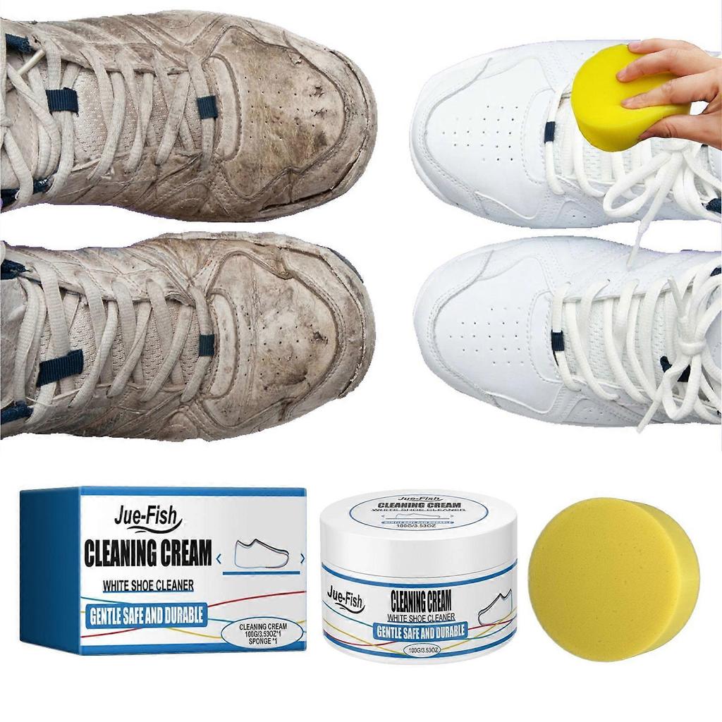 Cleaning Cream, White Sports Shoes Decontamination Bright White Cleaning Multi-Functional Yellow Cleaning Agent