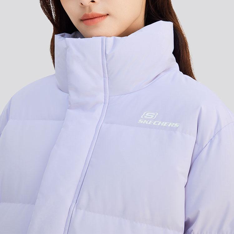 Skechers Teflon Three-Proof Short Down Jacket Unisex Outerwear Light-Purple L324U108-00FW