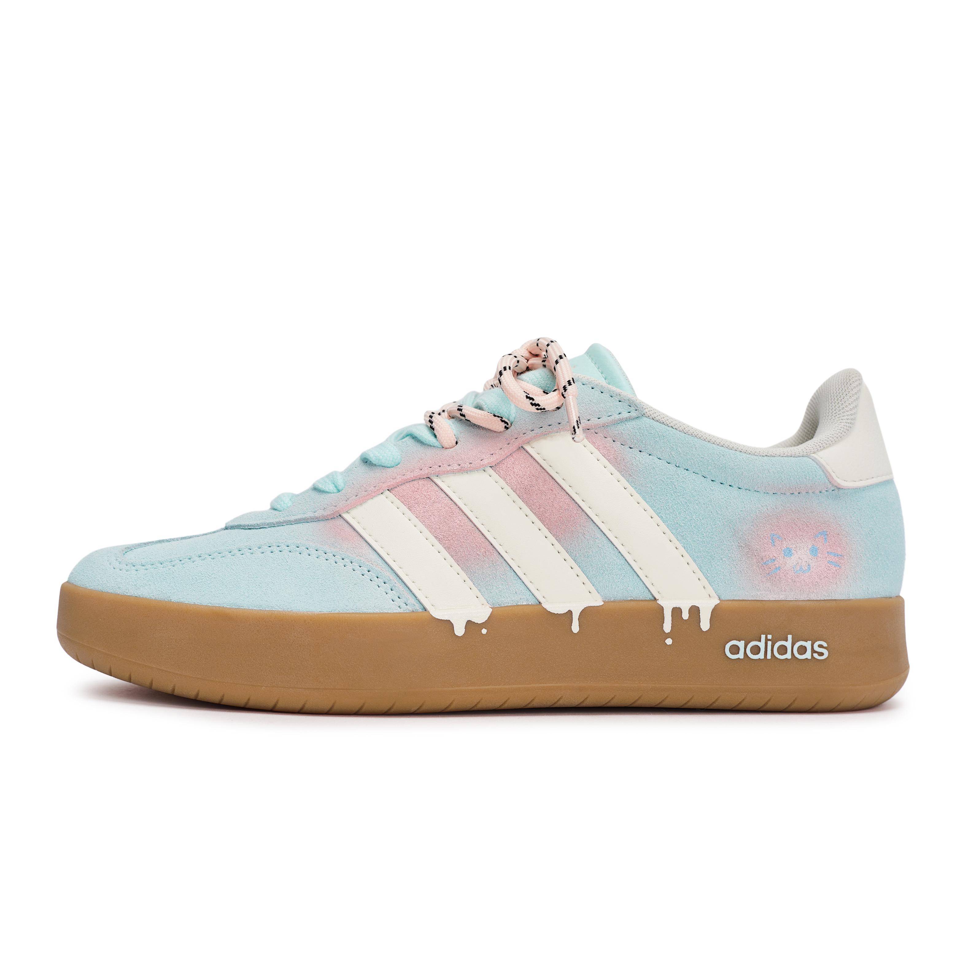 

Adidas BARREDA REGO Hot Dog, Cat And Puppy Abrasion Resistant Low top Skateboard Shoes Unisex Blue White Pink JQ4238(Team1189-) 39⅓