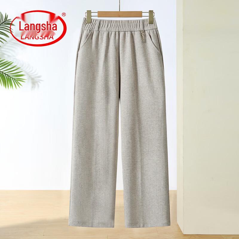 

LangSha Women s Plus Size Casual Straight-Leg Pants 2XL