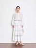 Spring 2026 French Linen Embroidery Shirt with Lantern Sleeves - Southern Style, Perfect for Vacation or Commuting