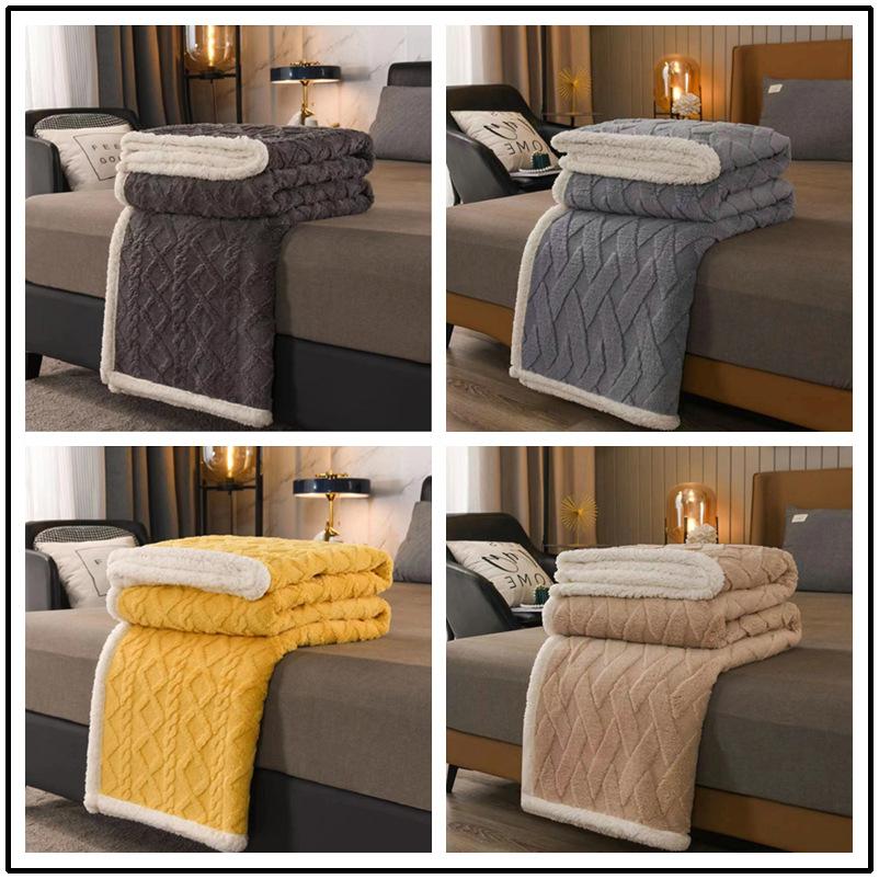 Sherpa Throw Blanket for Couch - Cozy Blanket for Bed, Soft Fuzzy Blankets, Fleece Thick Warm Blanket for Winter