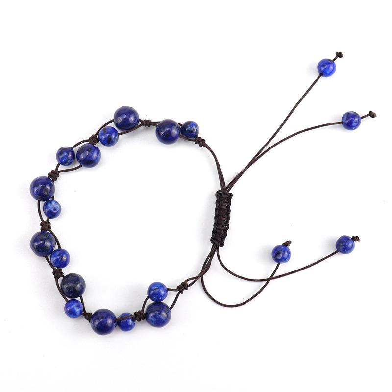 Hand-Woven Natural Crystal Agate Bead Bracelet Bracelet, Adjustable B31