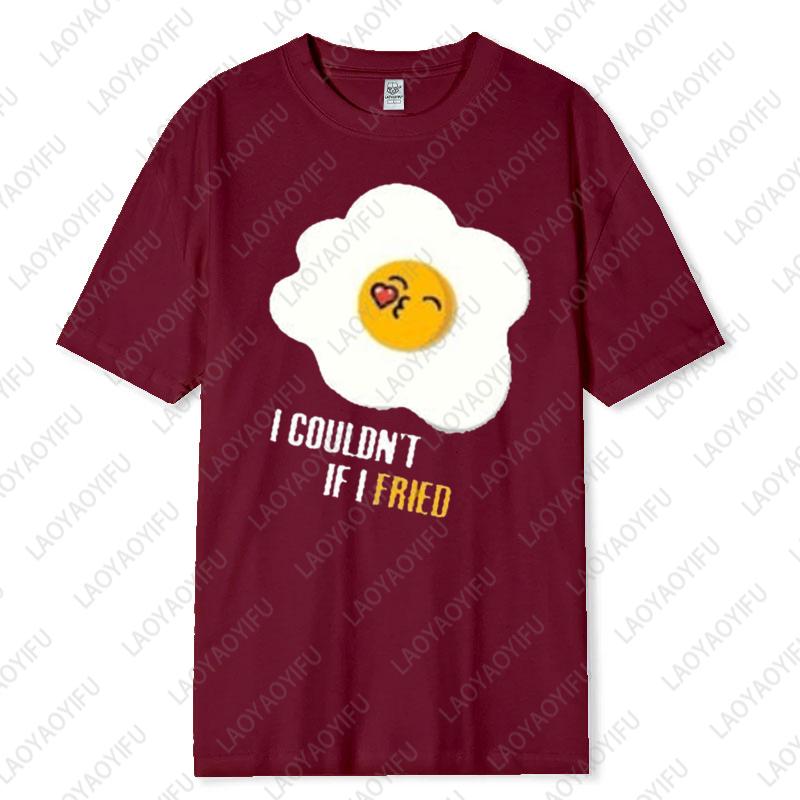 Funny Couple Unisex Adult Cotton TShirts His Hers Matching Shirt Boyfriend Girlfriend Fried Eggs with Bacon Casual Lovely Tee