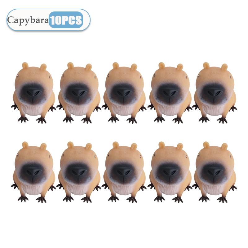 1-20PCS Capybara Relax Squeeze Toy Novelty Cartoon Animal Anti Stress Relief Funny Creative Fidget Decompression Pinch Toy Kid