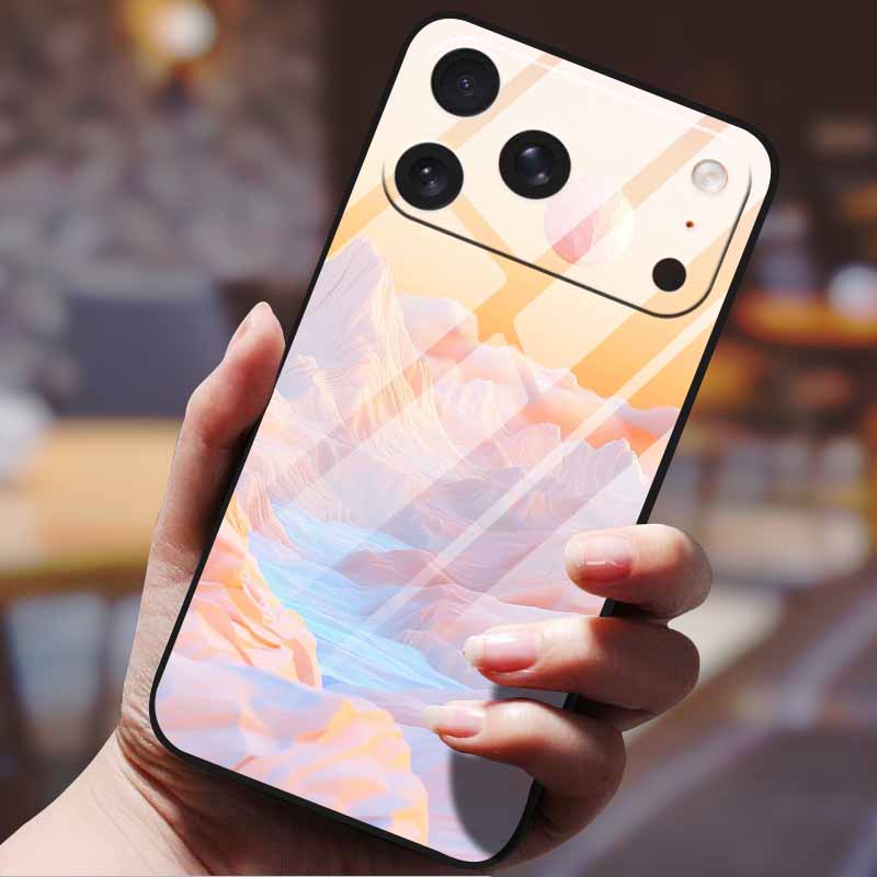 Phone Case for Iphone 17 Pro Max Iphone17 Air Tempered Glass Hard Back Cover Bumper 17pro Funda Cartoon Anime Fashion Pattern