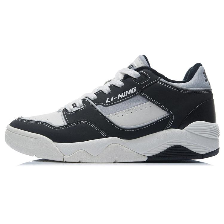 New LiNing Retro 80s Wear resistant And Lightweight Low Top Vintage Basketball Shoes Women's Black AGBR086-1