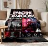 Imagine Dragons פלנל רך ונוח מתאים לספות, חדרי מגורים, קמפינג בחוץ, נסיעות וגם מהווה מתנה נהדרת ליום השנה