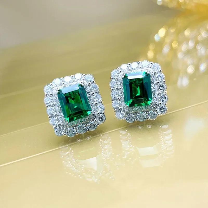 2026 New Style Fashion Green Crystal Pendant Earrings for Women's Engagement Party Accessories with Noble Unique Zircon
