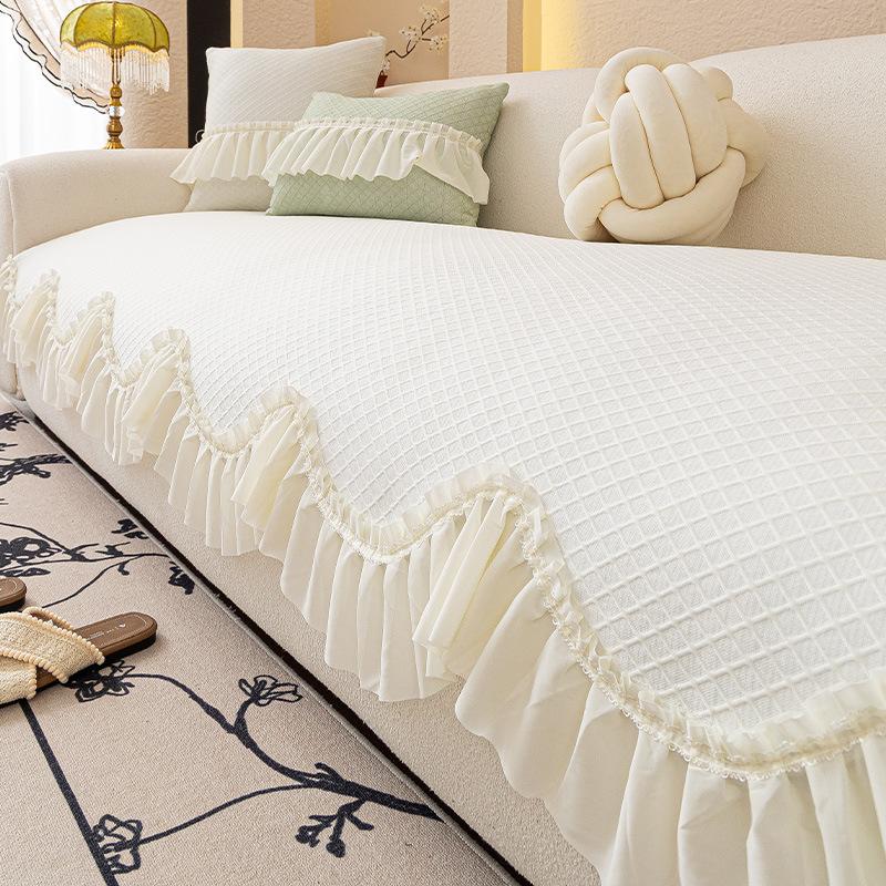 New Irregular Straight Row Sofa Seat Cushion Non-Slip Ice Silk Sofa Cover Cover Cloth Summer Special-Shaped Sofa Cushion