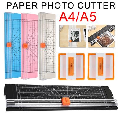A4/A5 Paper Cutter Paper Guillotine Precision Photo Trimmers with Pull-out Ruler for Trimmers Scrapbook Cutting Mat Machine
