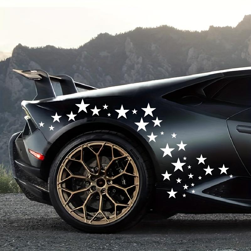 60pcs Five-pointed Star Car Body DIY Stickers Set Racing Side Door Vinyl Decals Auto Hood Sport Competition Style Fits for JDM