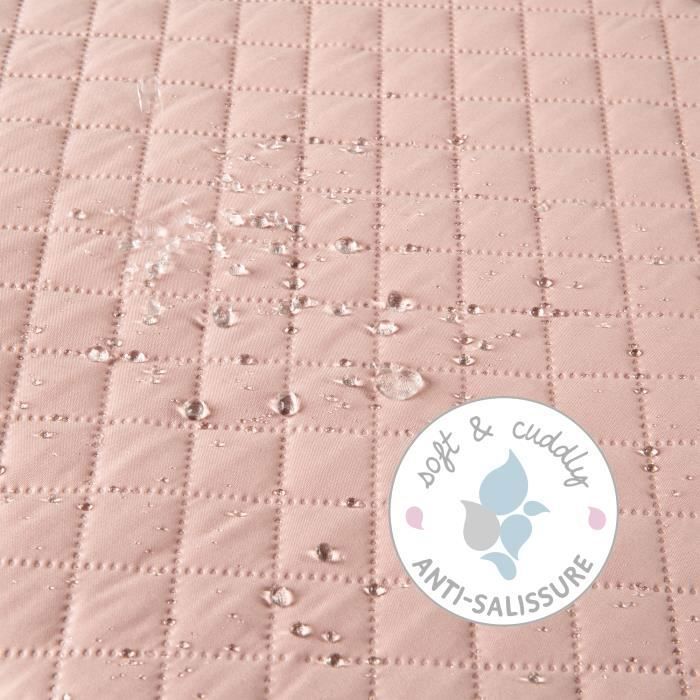 ROBA Matelas À Langer Roba Style - 85 X 75 Cm - Imperméable - Doux Et Facile À Nettoyer - Rose / Visage De Lapin