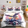 "Majestic Eagle Sunrise Elegance" Bedding Sets Duvet Covers Pillowcases(1* Duvet Cover 2* Pillowcases Without Duvet Insert)