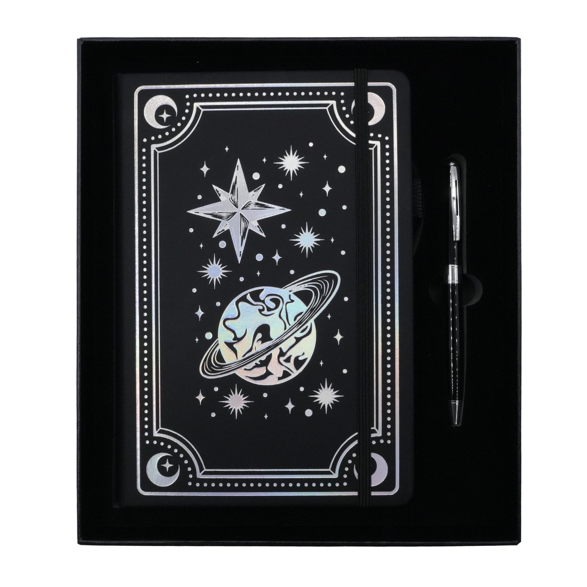 A5 Lined Notebook with Cross-Bound Strap & Tarot Card Gift Box - Customizable Logo A5