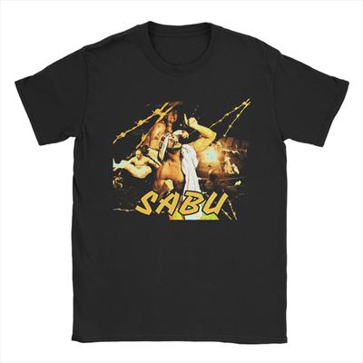 Sabu Worstelen Worstelaar Grafische Bedrukte T-shirts voor Mannen Vrouwen Puur Katoen T-shirt Kleding