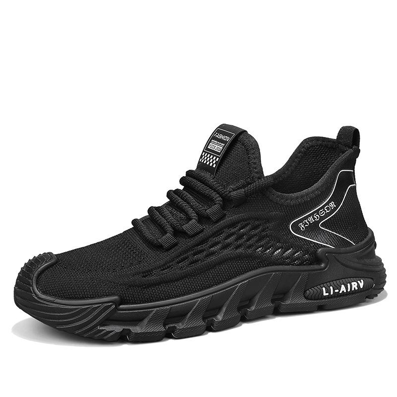 Summer new 2025 casual breathable fly-woven sports shoes men's outdoor wear-resistant youth running shoes trendy shoes men
