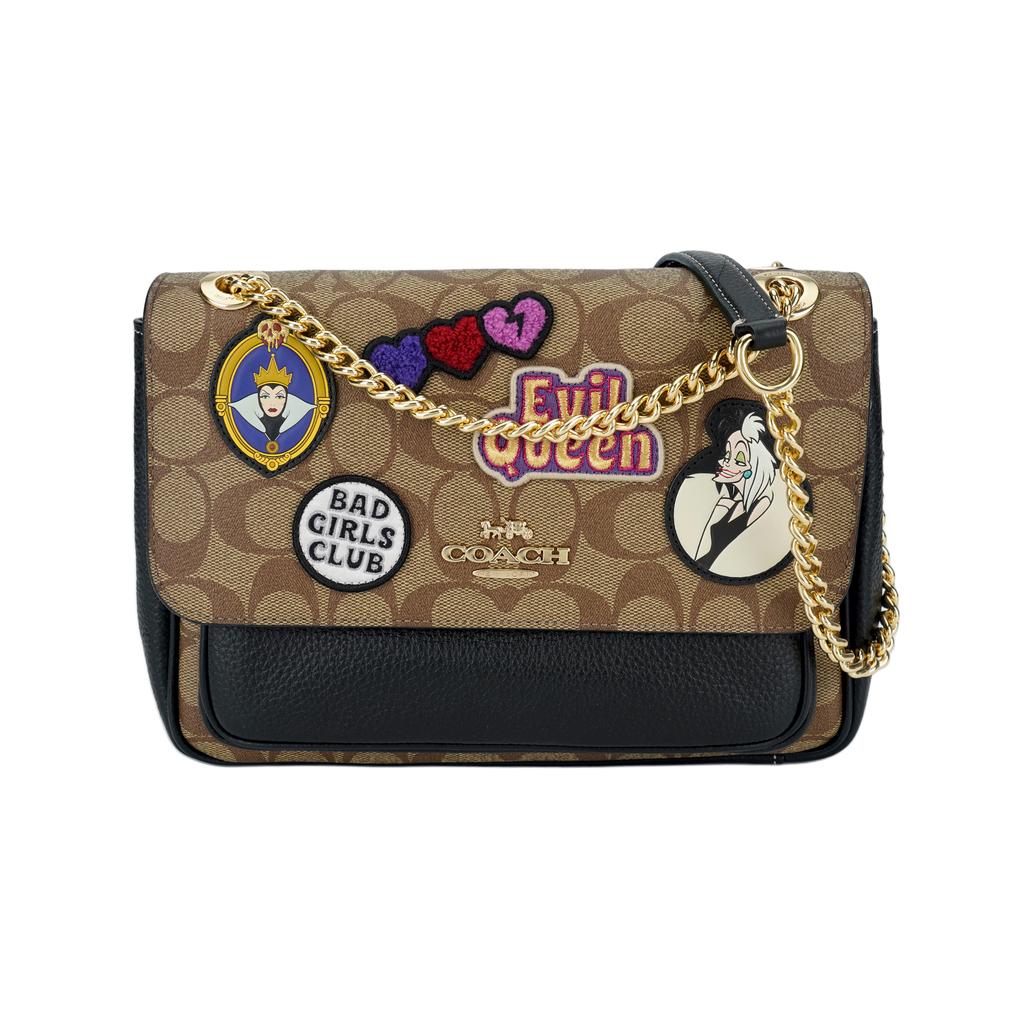Coach X Disney Special Collaboration Klare 26 Classic Monogram Print Cartoon Character Logo Decoration Crossbody Bag Medium CC152-IME7V