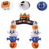 7.8FT Inflatable Toys Stacked Pumpkin Arch Party Halloween Decoration Outdoor Model with LED Lights Yard Garden Lawn Hall Decors