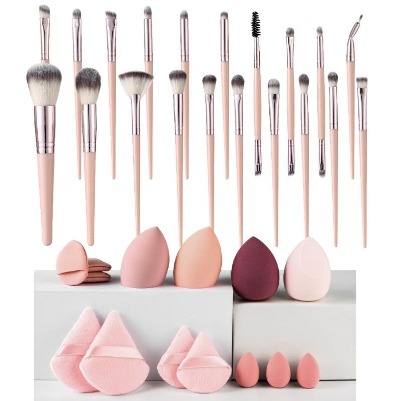 20/30 Piece Set Beauty Tools Combination Large Set Makeup Brushes Beauty Egg Powder Puff Washing Bowl