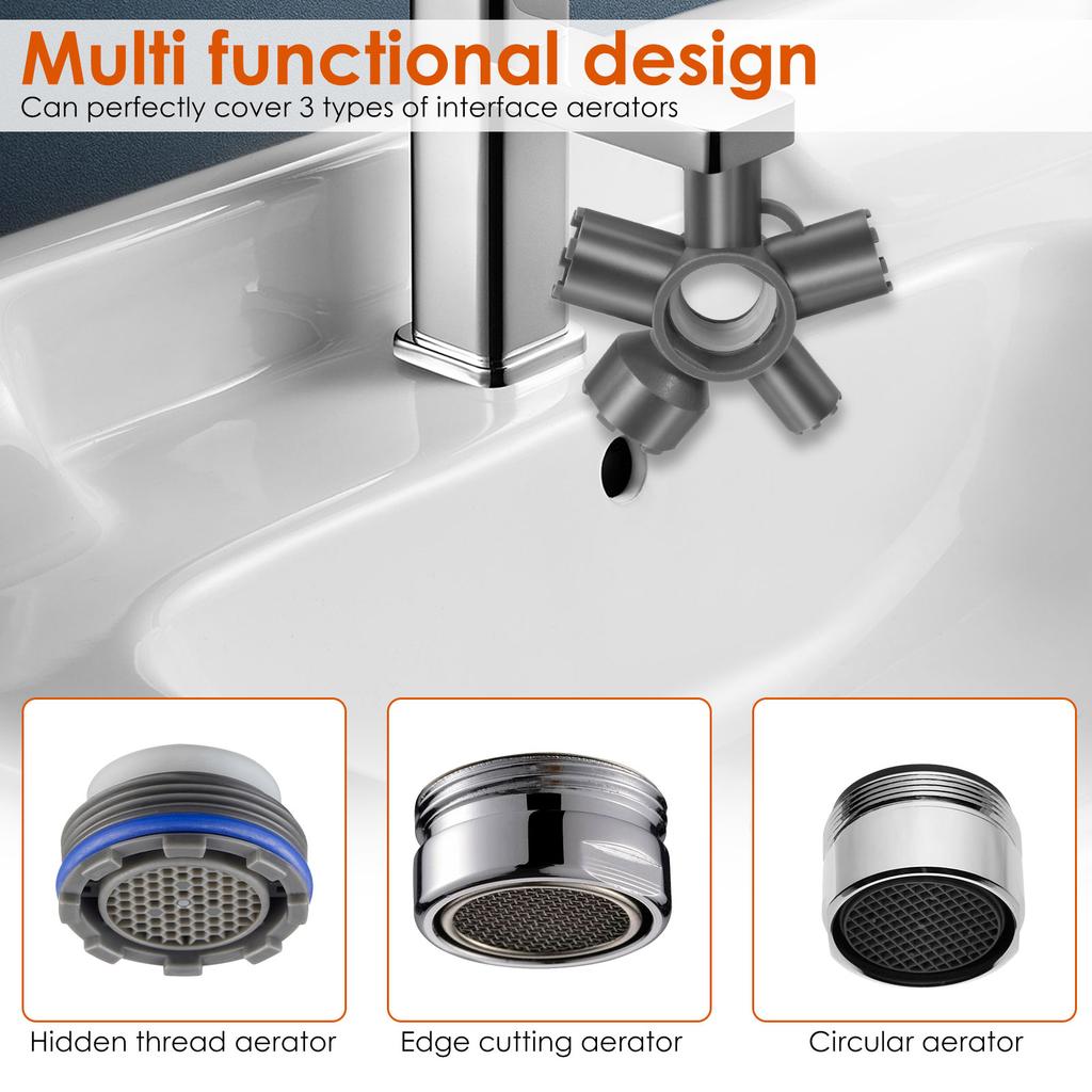 10 in 1 faucet aerator disassembly wrench durable with Gloves Universal Kitchen Sink Tap Aerator Removal Tool