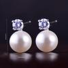 European and American fashionable women's pearl simple personality elegant creative temperament versatile niche dinner earrings