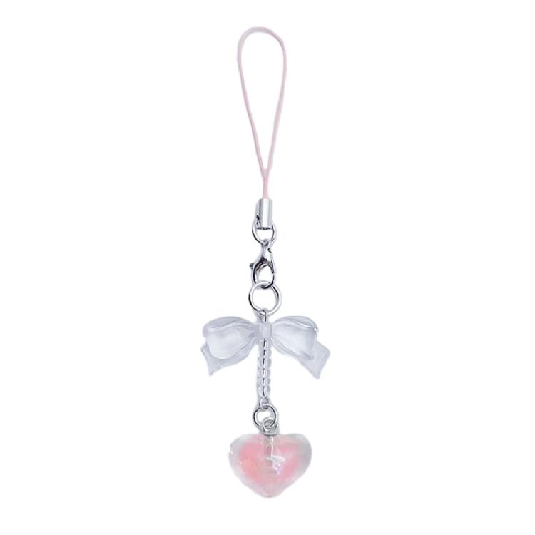 

Heart Bowknot Charm Pendant Chain Y2K Hanging Decoration for Keys Bag Purse 1 розовый