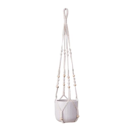 Macrame Plant Hanger Boho Hanging Planter Holder Cotton Rope Flower Pot Hanger for Home Patio Garden Decor