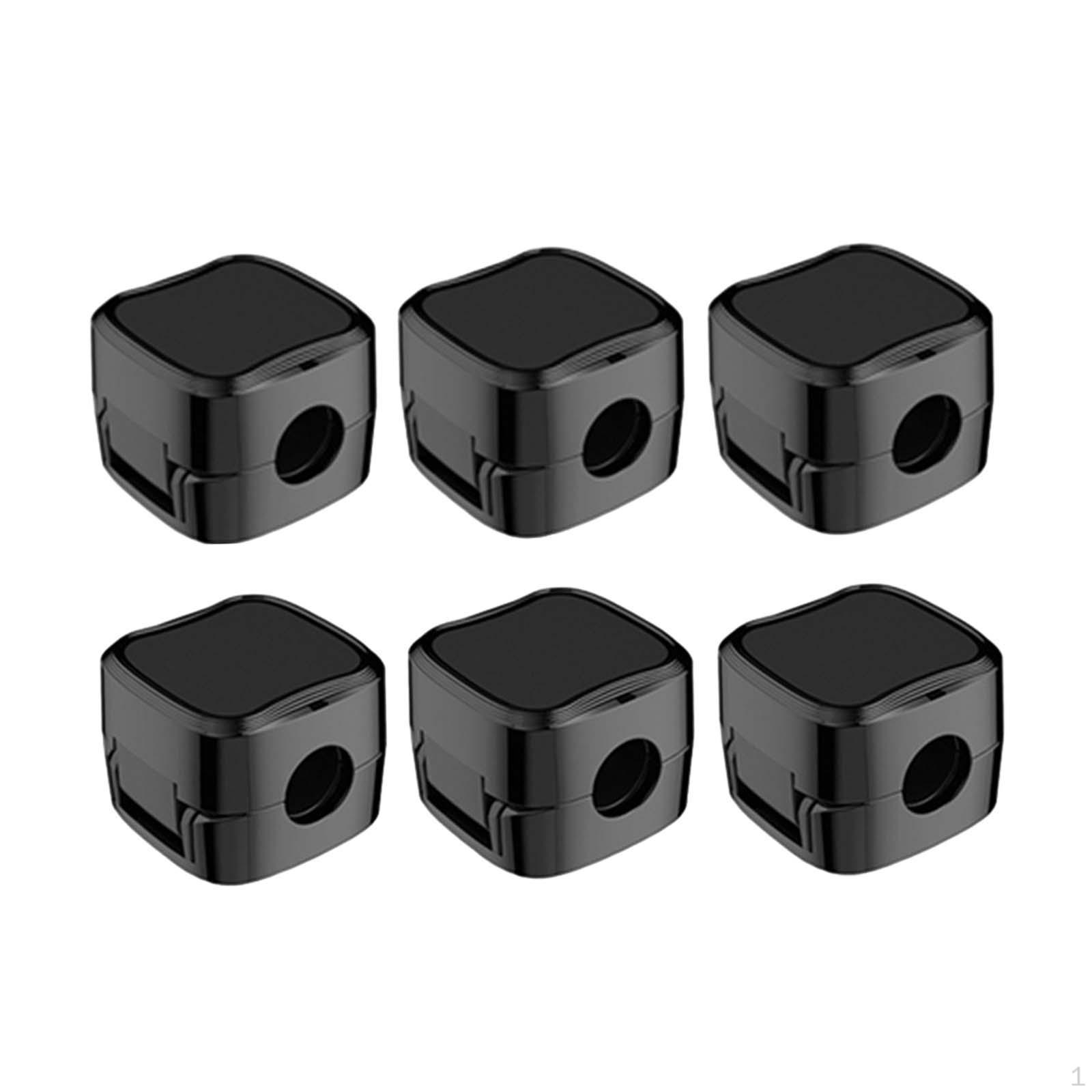 

6x магнитных кабельных зажимов-органайзера для настенного настольного офиса чёрный