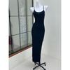 Kardashian European and American Tight Sheath Slim fit Modal Cotton Basic All-Match Suspender Skirt Dress Long dress