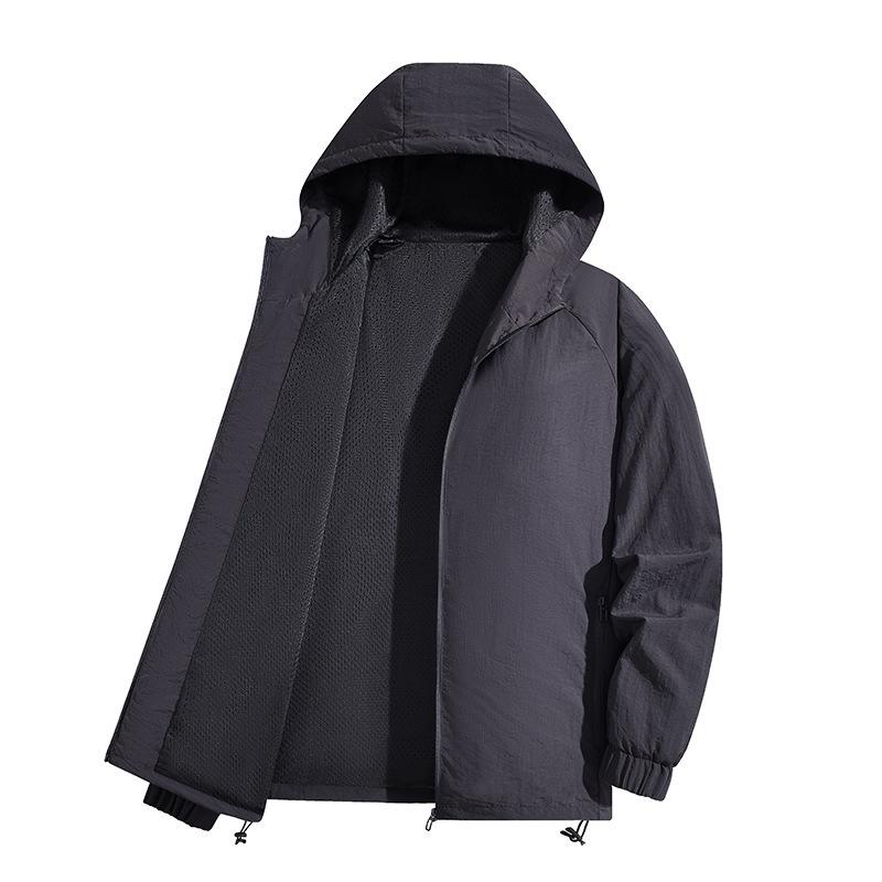 Frühlings- und Herbst Herrenmantel Lässige Herren Einzeljacke Neue lockere Kapuzenjacke