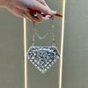 Borsa a Catena Geometrica Mini da Donna alla Moda con Diamanti Scintillanti per l'Uso Quotidiano